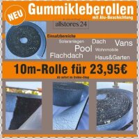 Gummikleberollen mit Aluminiumbeschichtung